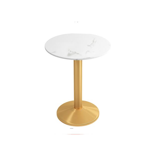 360Home Gastronomiemöbel Esszimmertisch Esstisch Küchentisch für Esszimmer Wohnzimmer tisch Keramik weißgold2
